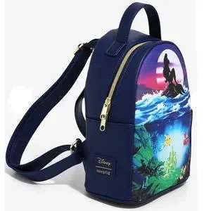 Loungefly Disney The Little Mermaid Silhouette Mini Backpack & Tech Wallet s-l400.jpg main image 3